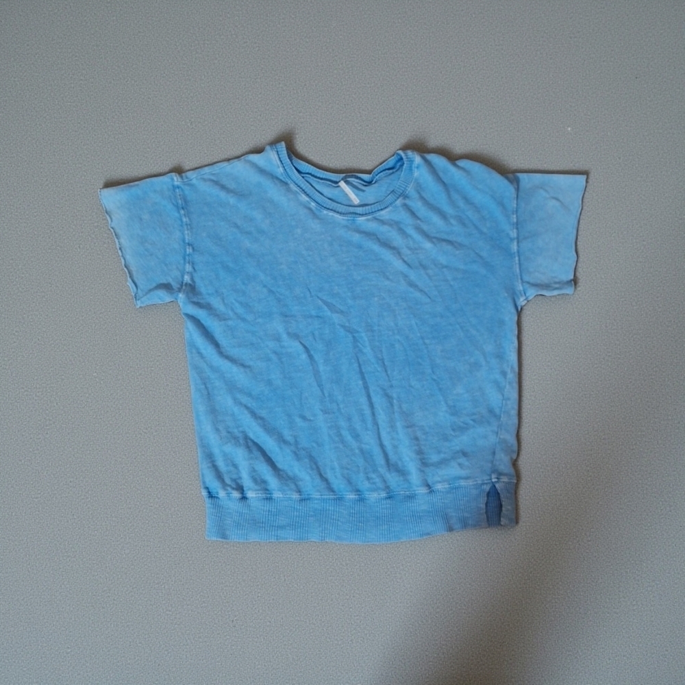 Hello Nite Elegant Sky Blue Women's Short Sleeve Top - Picture 2 of 3